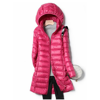 Warm winter jacket with hood for women | puffer 1
