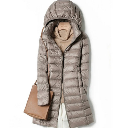 Warm winter jacket with hood for women | puffer 5