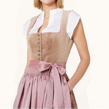 White dirndl blouse with short sleeves – Oktoberfest | Classic traditional top for women 2