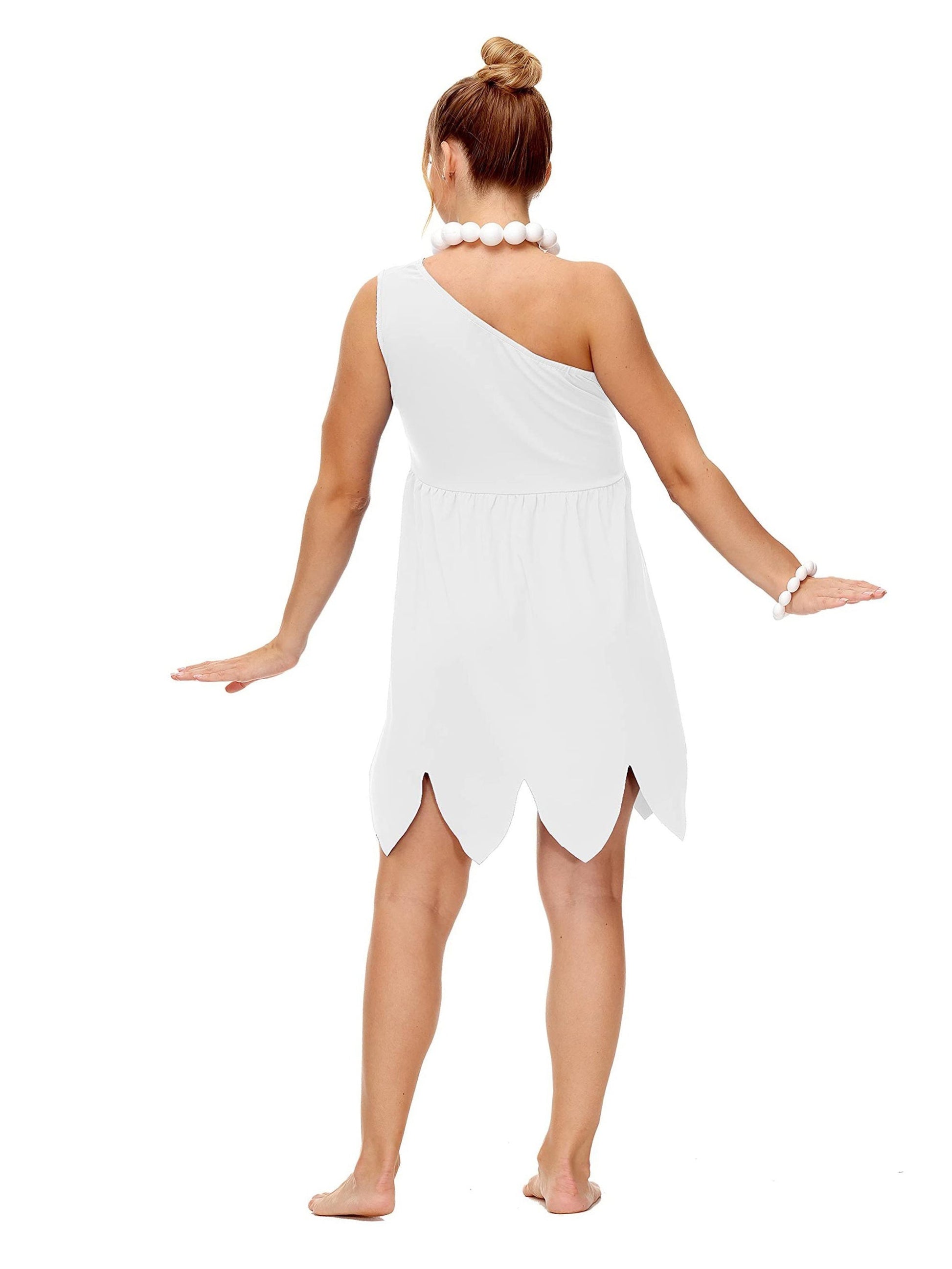 Women Plus Size One Shoulder Halloween Costume Dress | Prehistoric Mini 2