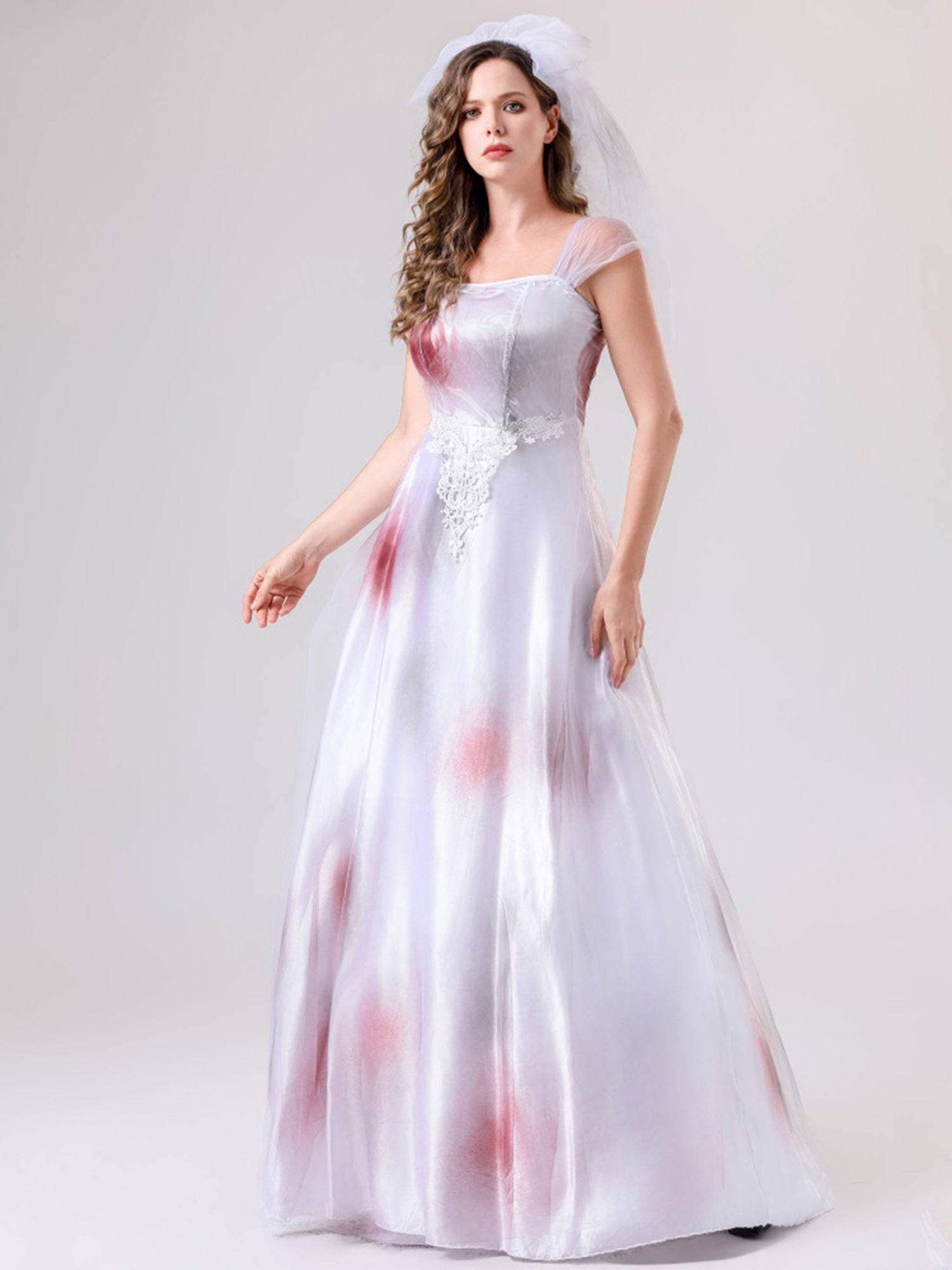 Women Spooky Bloody Halloween Corpse Bride Costume Dress | Maxi 1