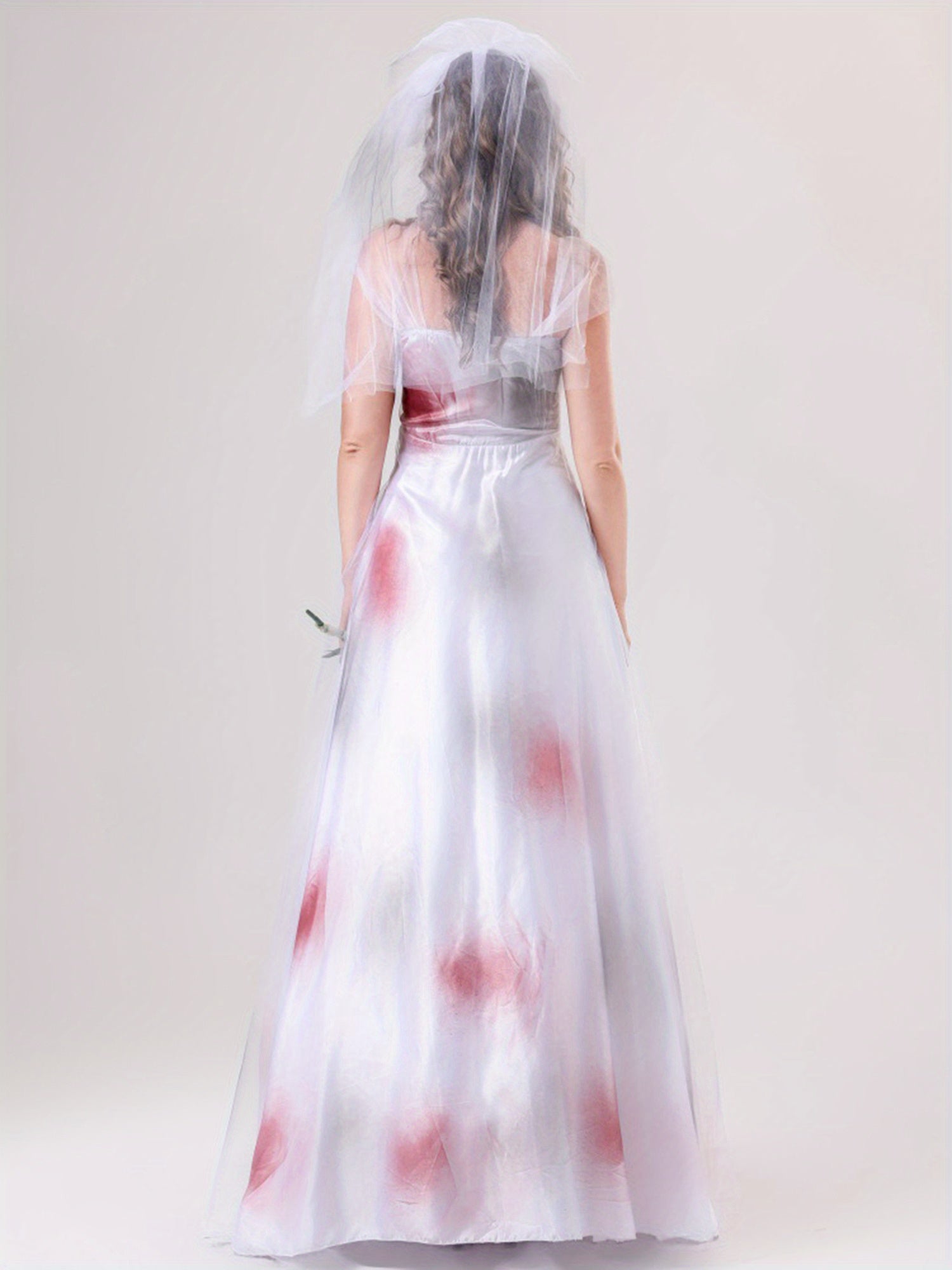 Women Spooky Bloody Halloween Corpse Bride Costume Dress | Maxi 2