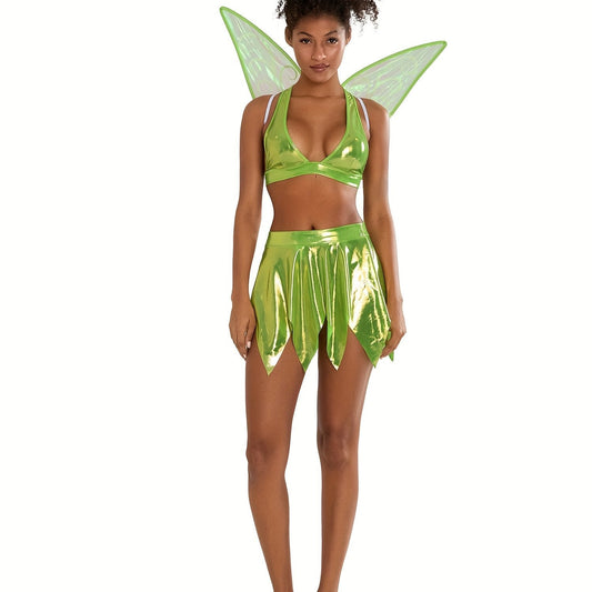 Women   Two Piece Fairy Halloween Costume Set | Halter Mini 0