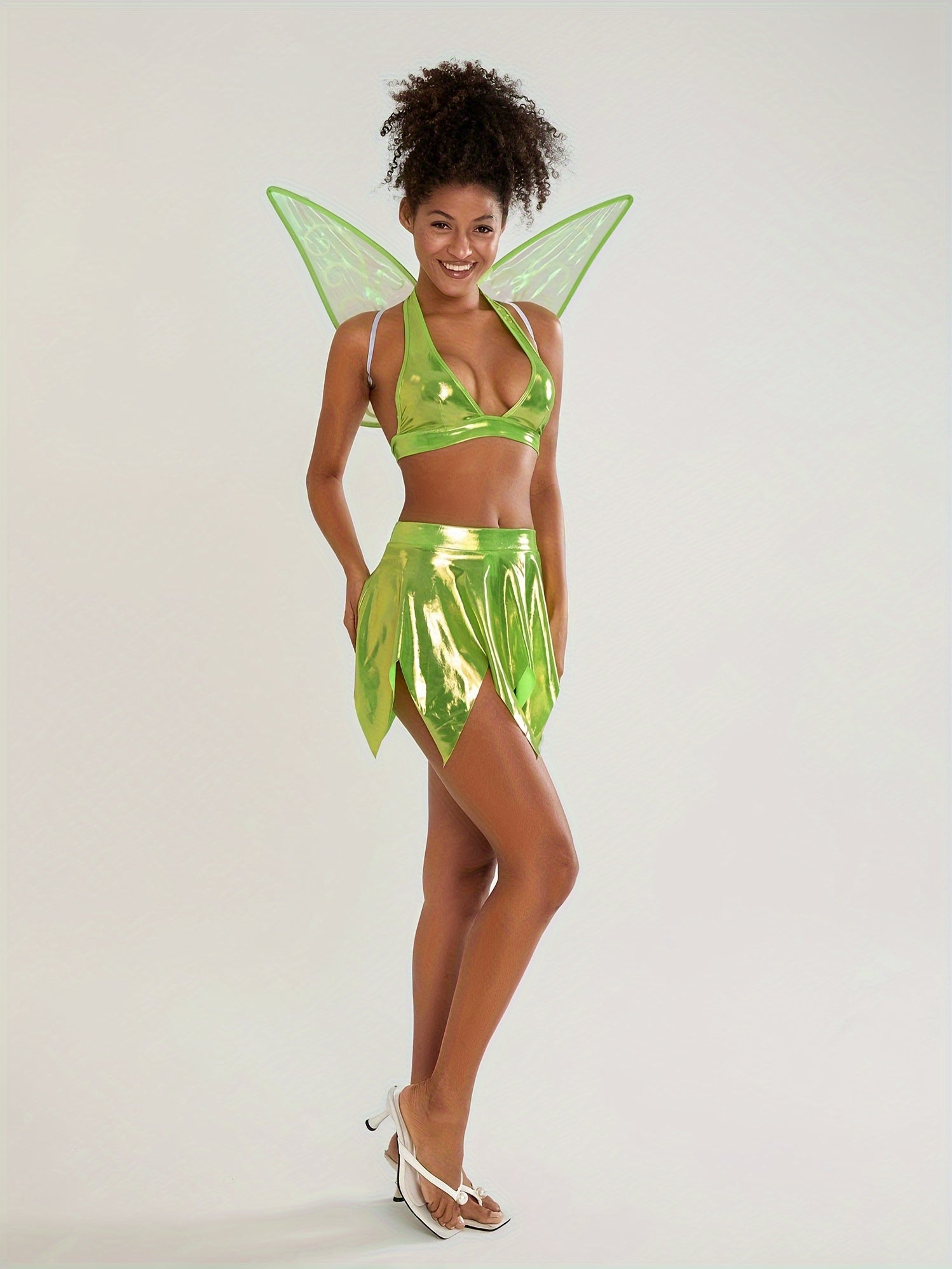 Women   Two Piece Fairy Halloween Costume Set | Halter Mini 1