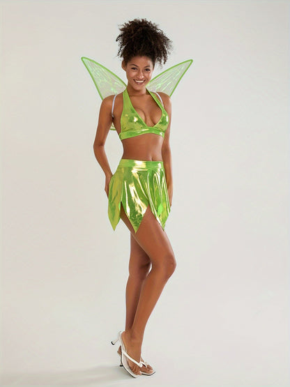 Women   Two Piece Fairy Halloween Costume Set | Halter Mini 1