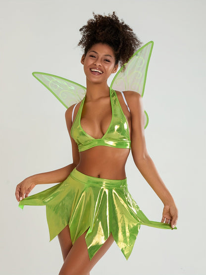 Women   Two Piece Fairy Halloween Costume Set | Halter Mini 2