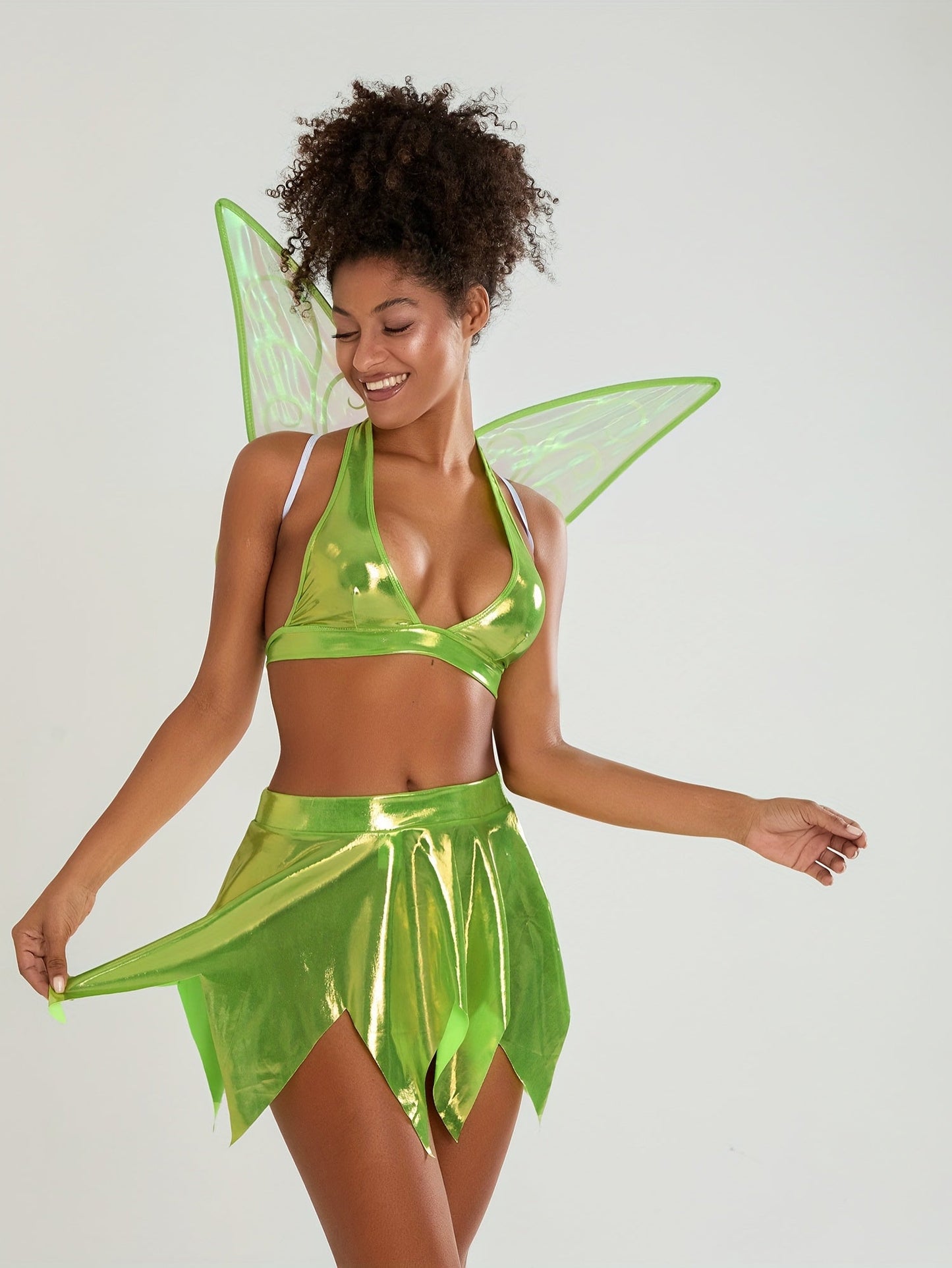 Women   Two Piece Fairy Halloween Costume Set | Halter Mini 3