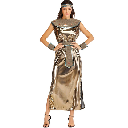 Women’s Elegant Cleopatra Halloween Costume Dress | Maxi 0