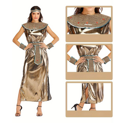 Women’s Elegant Cleopatra Halloween Costume Dress | Maxi 3