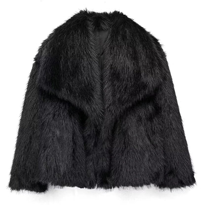 Women's Faux Fur Short Jacket – Stylish Winter Coat for Autumn Casual and Semi-Formal Wear 8