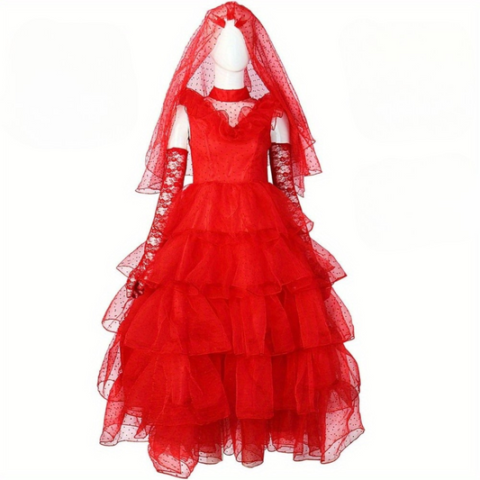 Women’s Gothic Halloween Movie Costume Dress | Lace Maxi 0