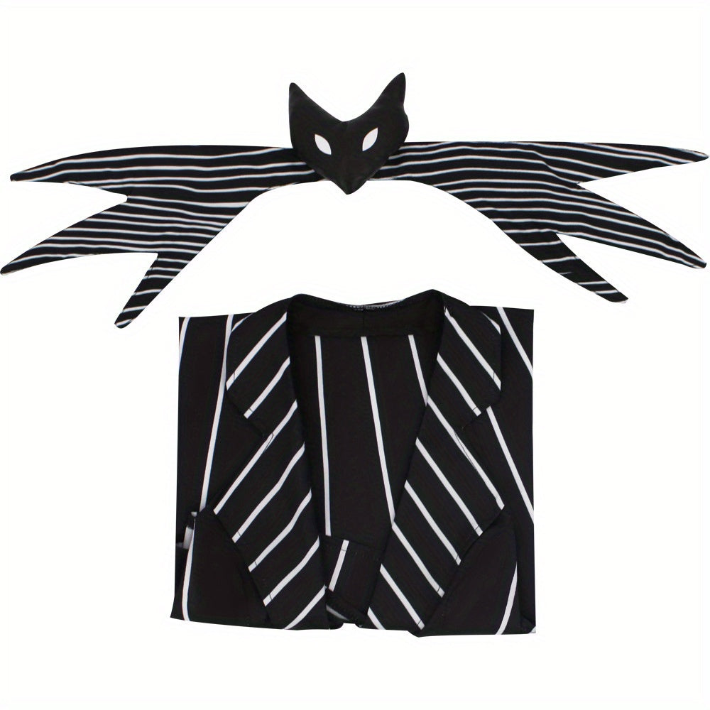 Women's Gothic Striped Halloween Costume Dress | Mini 2