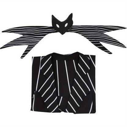 Women's Gothic Striped Halloween Costume Dress | Mini 2