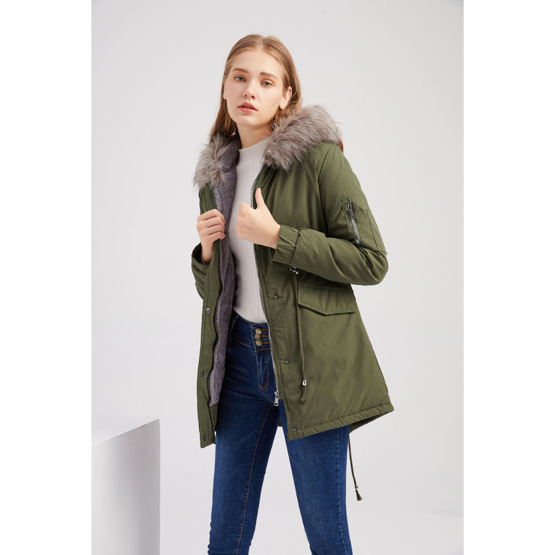Women's Hooded Winter Parka Jacket | Warm 0