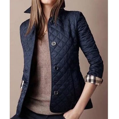 Women's Lightweight Quilted Coat with Button Closure – Stylish Casual Outerwear for Autumn and Spring 1