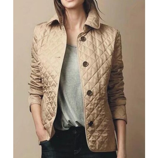 Women's Lightweight Quilted Coat with Button Closure – Stylish Casual Outerwear for Autumn and Spring 2