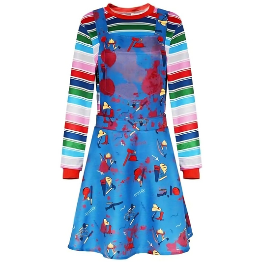 Women’s Scary Long Sleeve Halloween Costume Dress | Mini 0