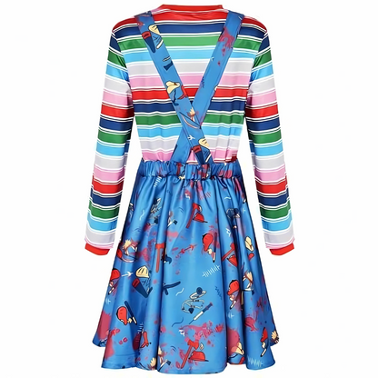 Women’s Scary Long Sleeve Halloween Costume Dress | Mini 3