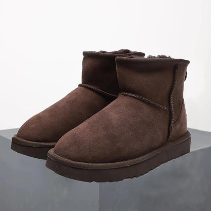 Women's Ultra Mini Platform Boots – Stylish Black Ankle Booties with Fur Lining for Winter 5