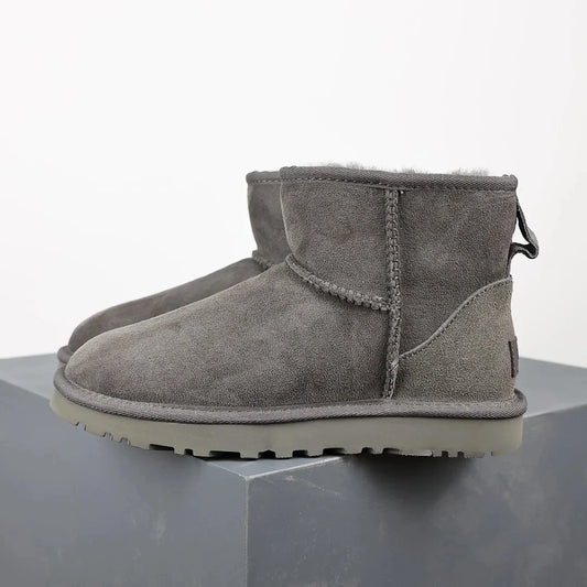 Women's Ultra Mini Platform Boots – Stylish Black Ankle Booties with Fur Lining for Winter 8