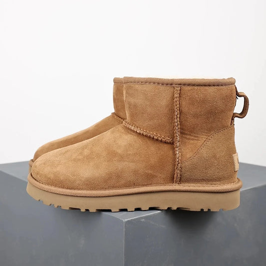 Women's Ultra Mini Platform Boots with Fur Lining – Stylish Ankle Booties for Winter 15