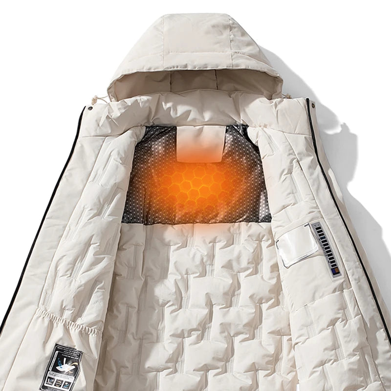 Women's Waterproof Quilted Jacket with Detachable Hood – Windproof Winter Coat for Outdoor Activities 2