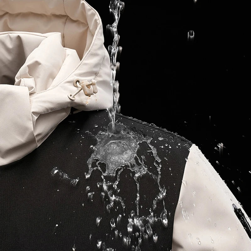 Women's Waterproof Quilted Jacket with Detachable Hood – Windproof Winter Coat for Outdoor Activities 3