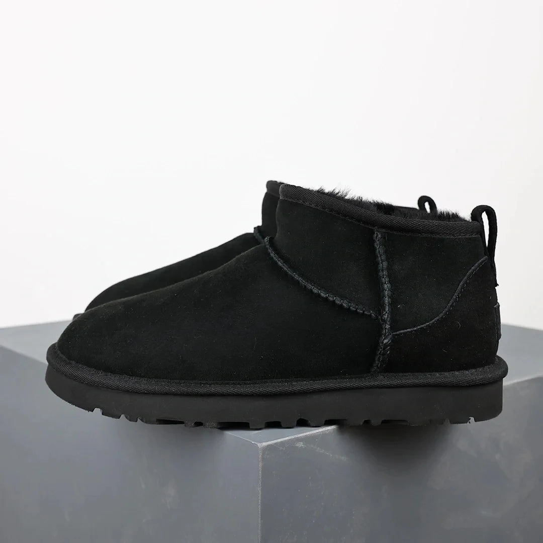 Women's Winter Ankle Boots with Fur Lining – Stylish Black Platform Booties 21