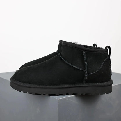 Women's Winter Ankle Boots with Fur Lining – Stylish Black Platform Booties 21