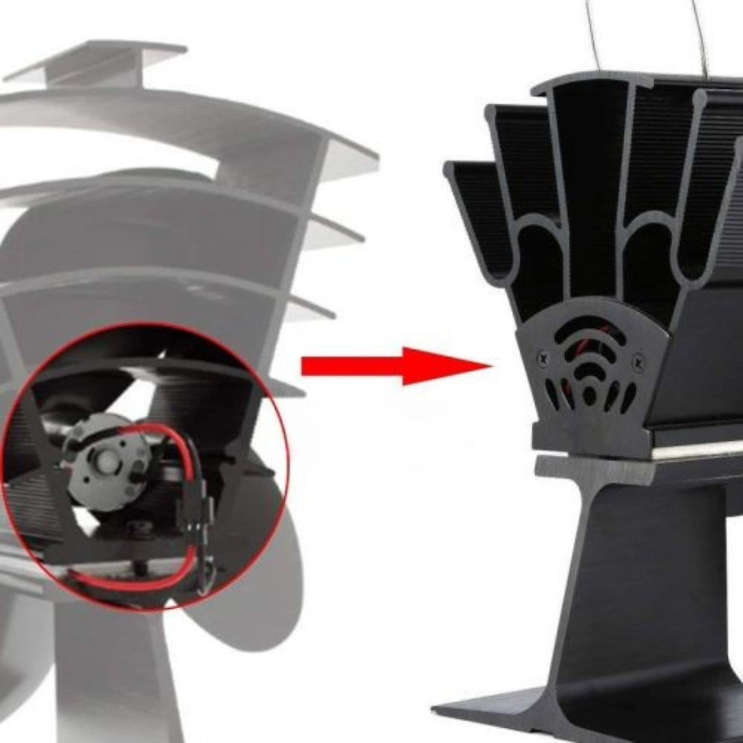 Wood Stove Heat Powered Aluminum Fan 3