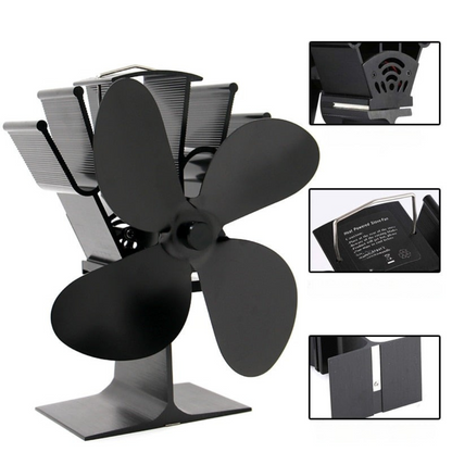 Wood Stove Heat Powered Aluminum Fan 4