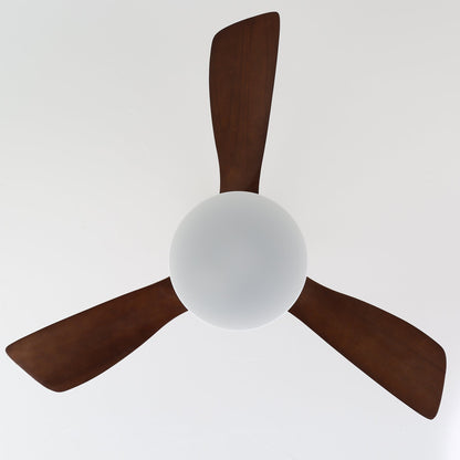 LuxeBreeze - Wooden Ceiling Fan with Subtle Glow and Contemporary Style