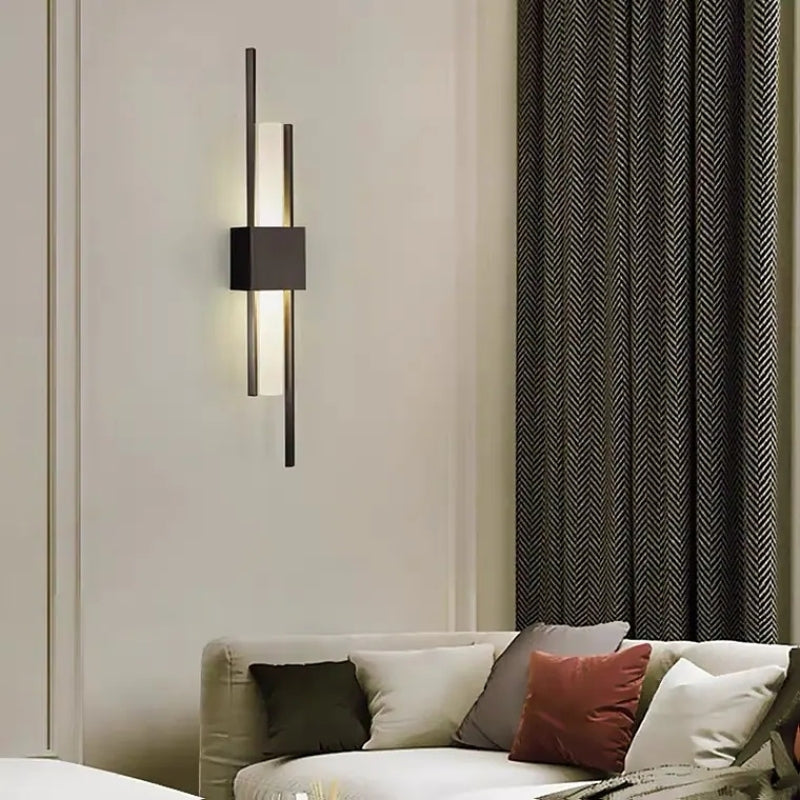 LumeGold – Stylish Black and Gold LED Wall Lamp