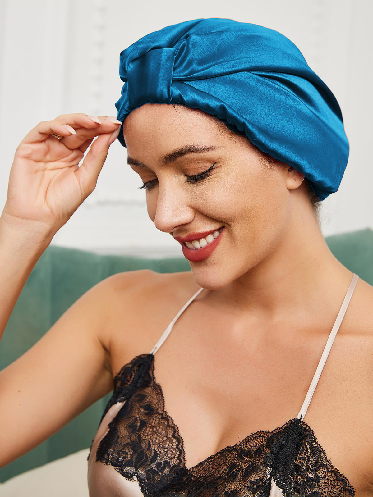 VelvetDream - Bonnet de nuit turban en soie