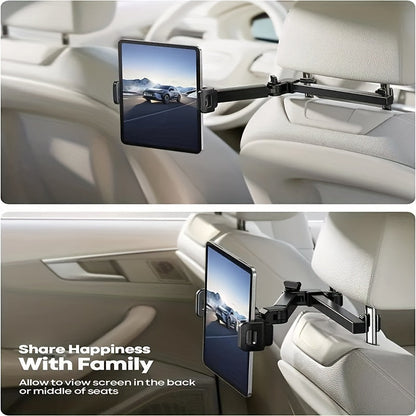 Adjustable Tablet Holder for Car Headrest - Fits 5 to 14 Devices, Secure and Versatile Tablet Stand for Travel-4