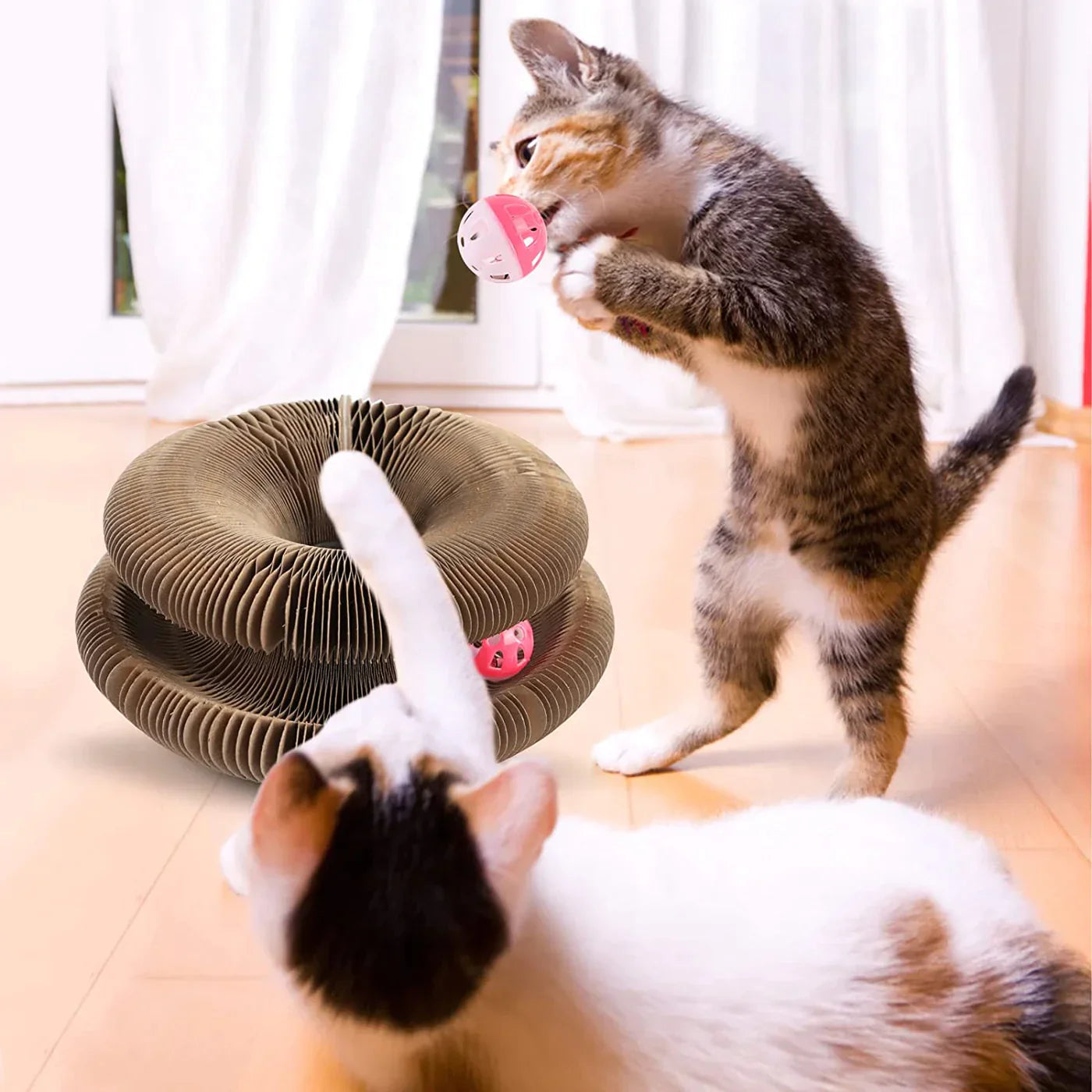 Interactive Cat Toy - Adjustable Lola Crab for Stress Relief & Durable Playtime with Free Playball - Engaging Scratching Solution-3