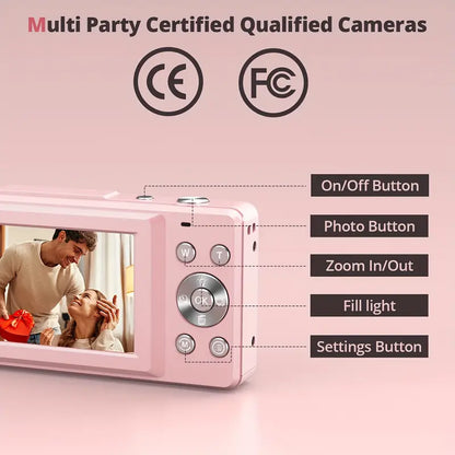 Vintage Digital Camera with 1080p Video Recording – Lightweight and Portable Retro Photography Camera-4
