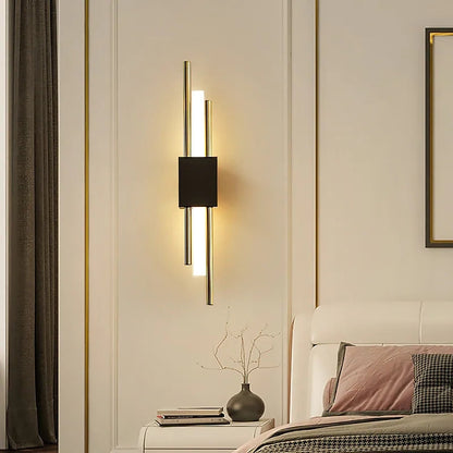 LumeGold – Stylish Black and Gold LED Wall Lamp