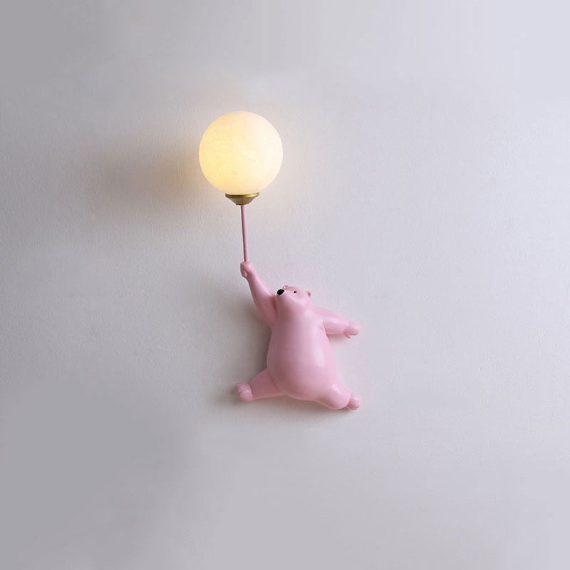 LumeBear – LED Wall Lamp in Resin & Acrylic for Children's Rooms