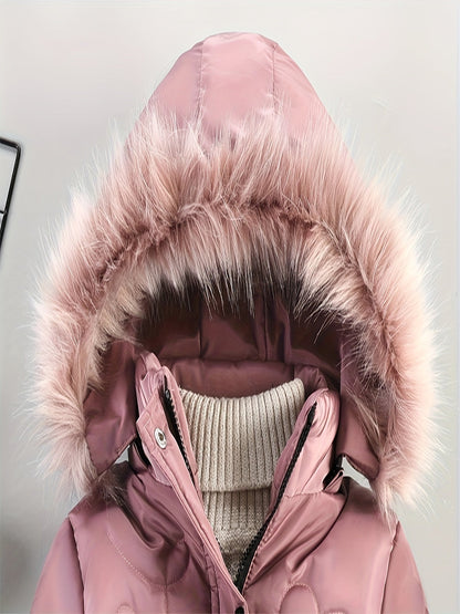 SnowFlurry | Cozy Winter Coat with Hood for Girls