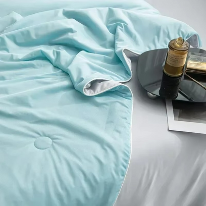 Lightweight Cooled Summer Quilt with Double Side Cold & Cooling Fabric