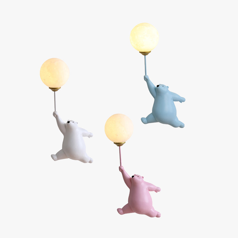 LumeBear – LED Wall Lamp in Resin & Acrylic for Children's Rooms