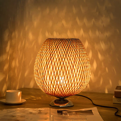 RusticGleam – Antique Bamboo Table Light