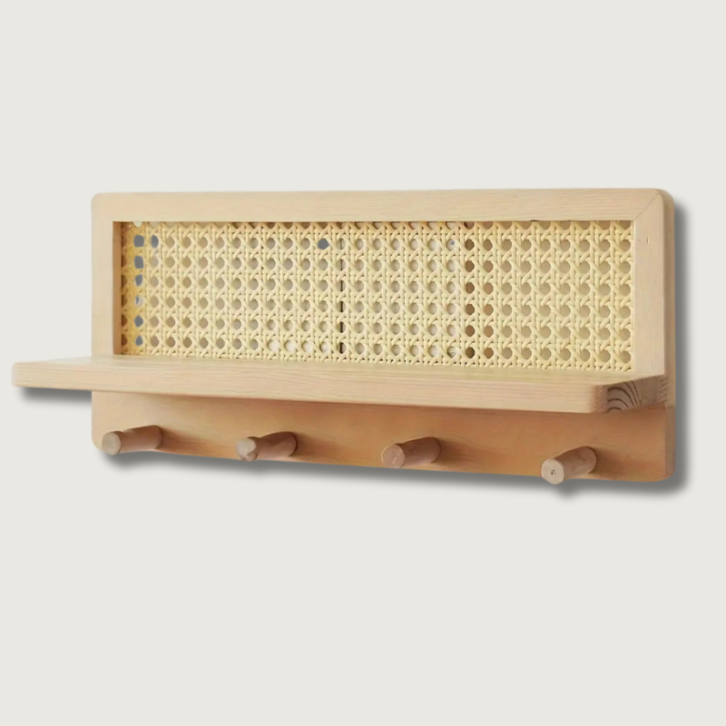HookShelf - Étagère en bois avec crochets