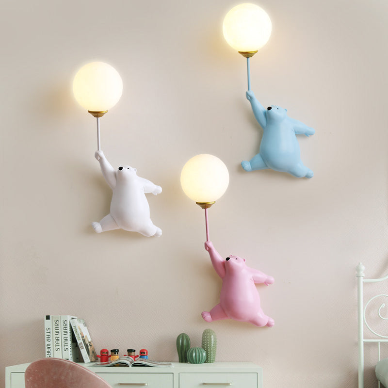 LumeBear – LED Wall Lamp in Resin & Acrylic for Children's Rooms