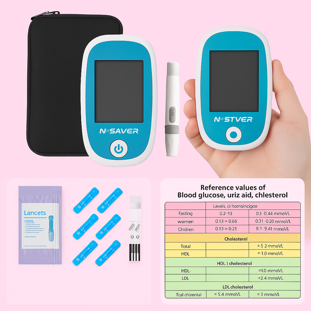 Cholesterol Monitor Kit Portable and Easy to Use at Home