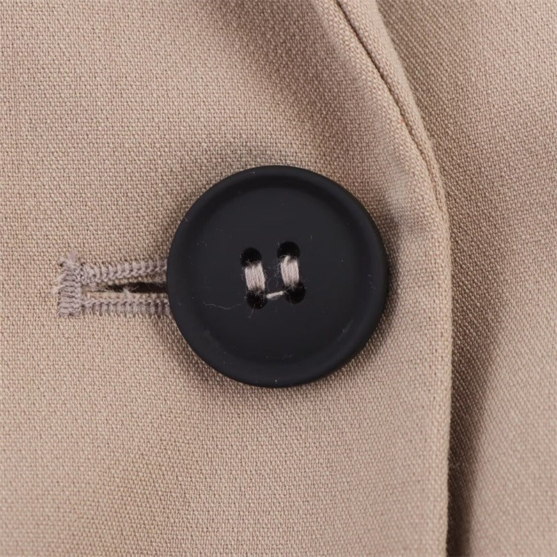 Women's Wool Cape Coat with Button Front and Lapel Collar – Loose Fit Winter Coat for Fall