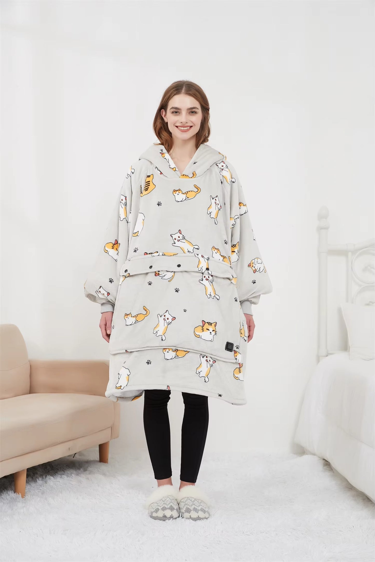 ThermoHood | Oversized Heated Hoodie Blanket for Cozy Warmth