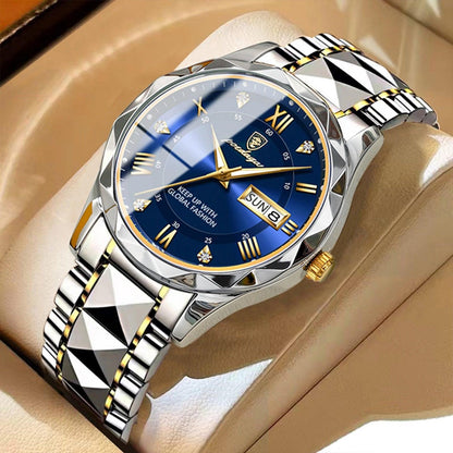 Luxurious Waterproof Men's Wristwatch – Stylish Stainless Steel Timepiece with Accurate Quartz Movement-2
