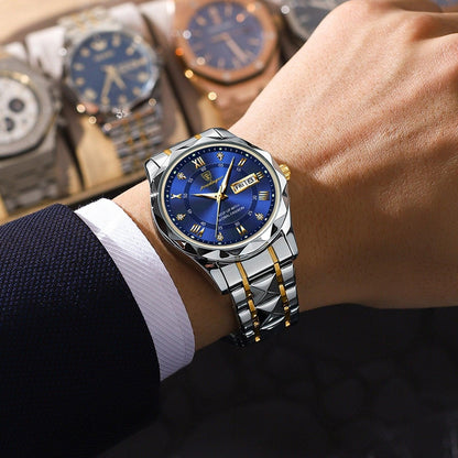 Luxurious Waterproof Men's Wristwatch – Stylish Stainless Steel Timepiece with Accurate Quartz Movement-3